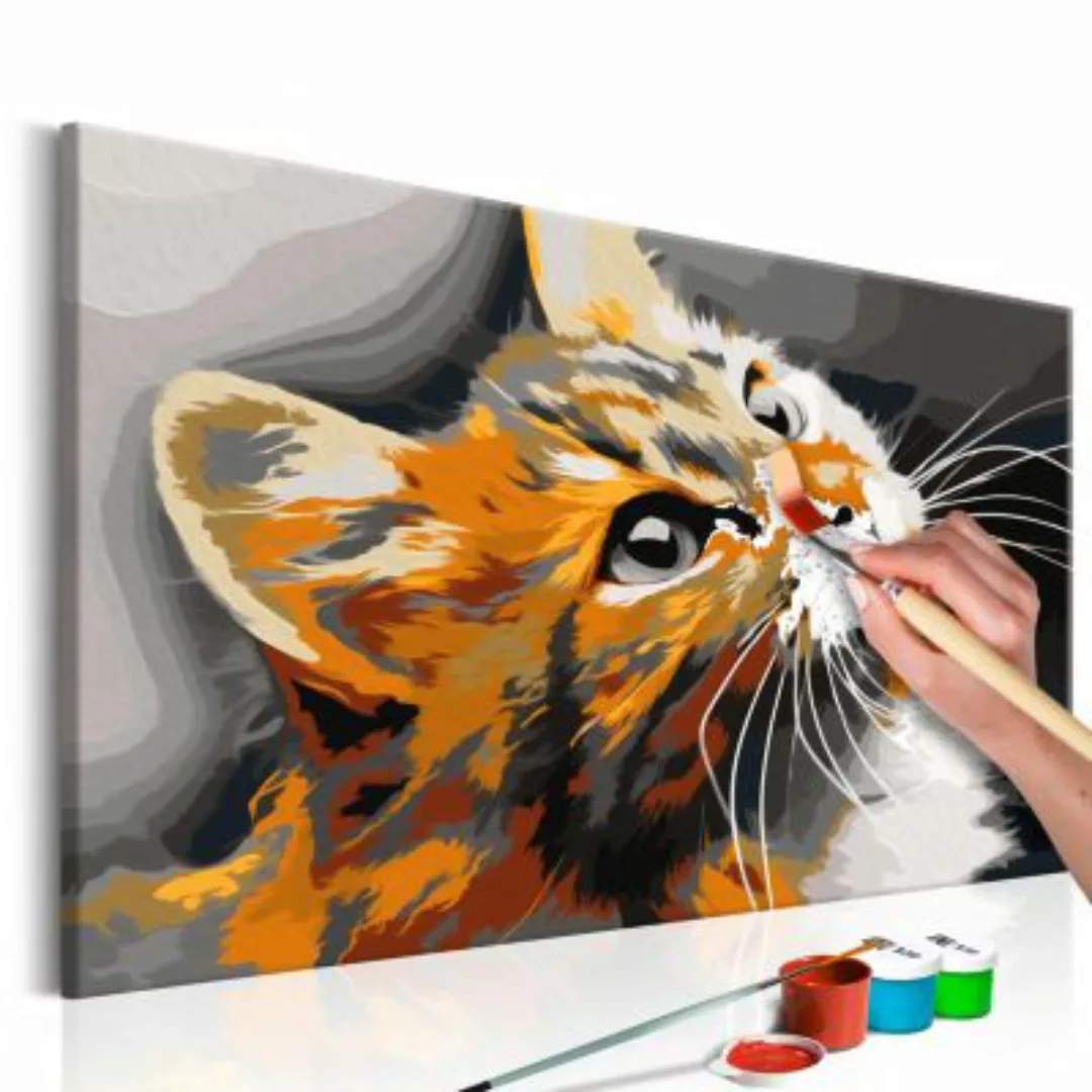 artgeist Malen nach Zahlen Rote Katze mehrfarbig Gr. 60 x 40 günstig online kaufen