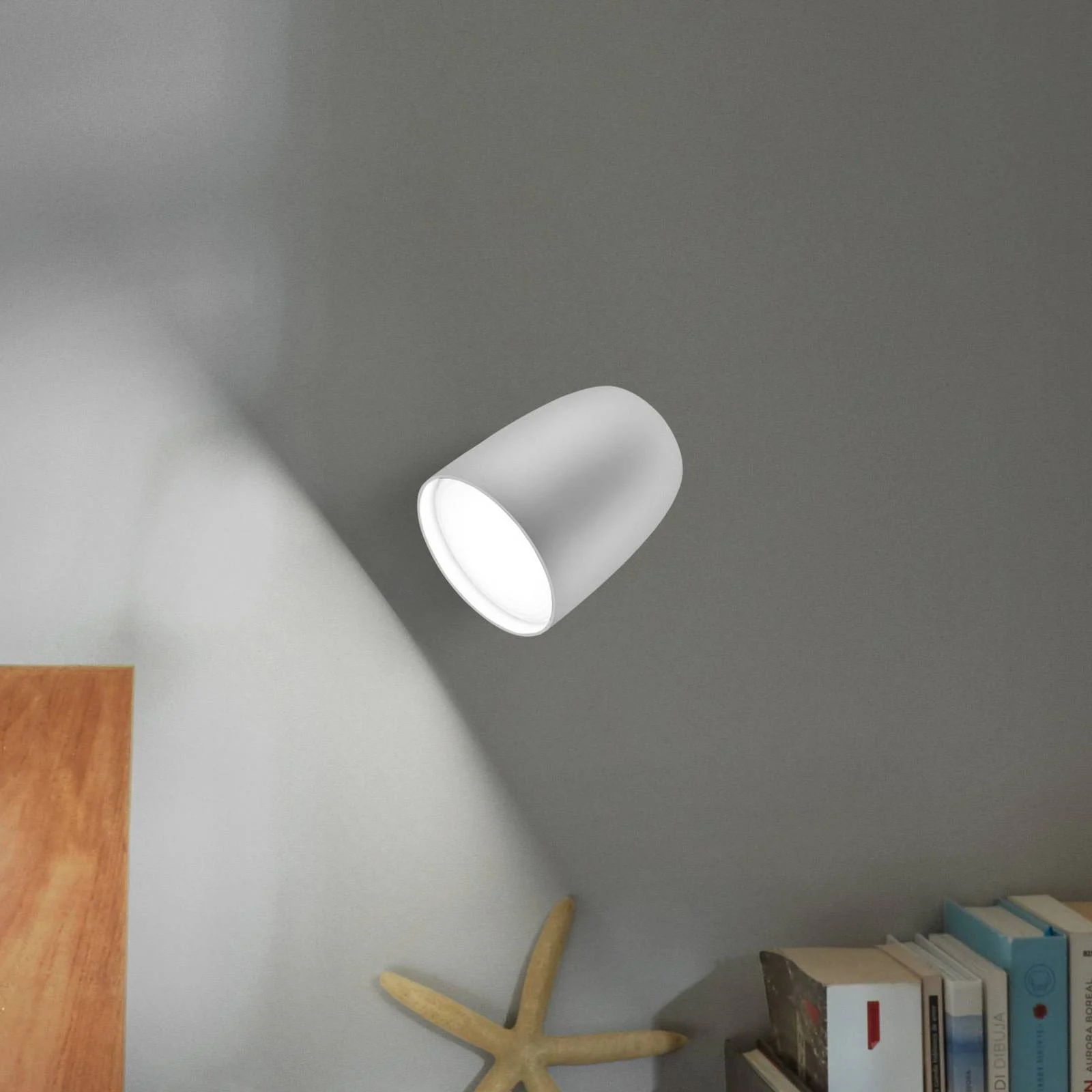 Bover LED-Außenwandlampe Nut, weiß, Alu/Stahl, Höhe 13,5 cm günstig online kaufen