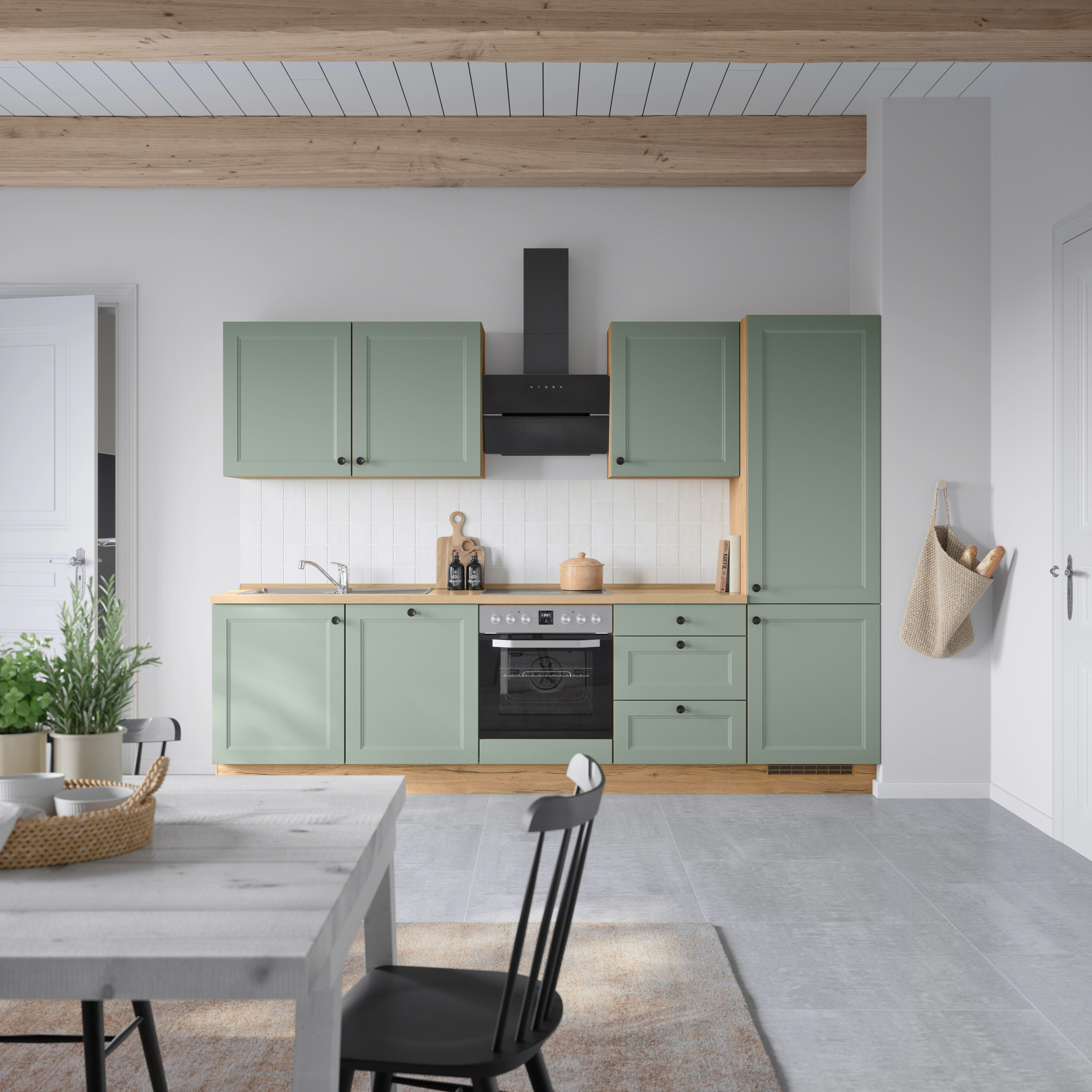 nobilia® Küchenzeile »"Cascada II"«, vormontiert, Breite 300 cm, Ausrichtun günstig online kaufen
