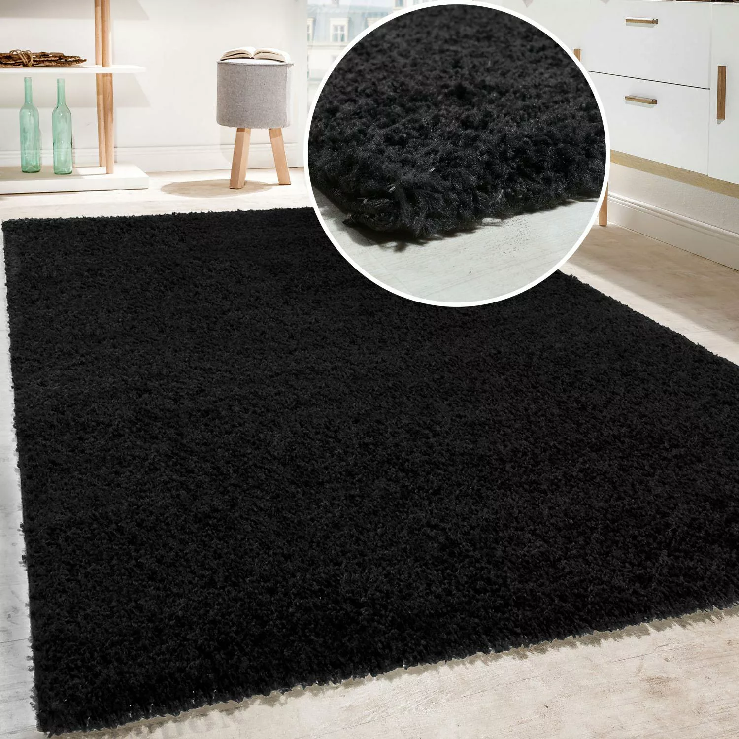 Paco Home Hochflor-Teppich »Sky 250«, rechteckig, gewebt, Uni-Farben, inten günstig online kaufen