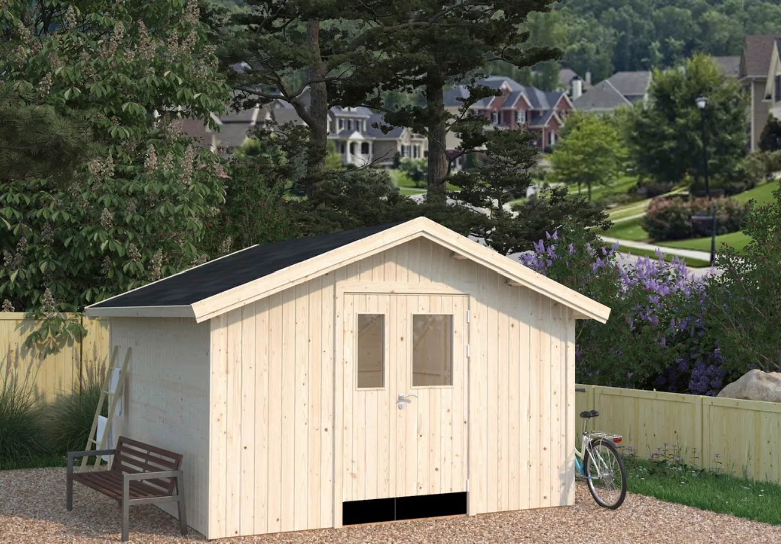 Palmako Gerätehaus "Lucas", natur günstig online kaufen