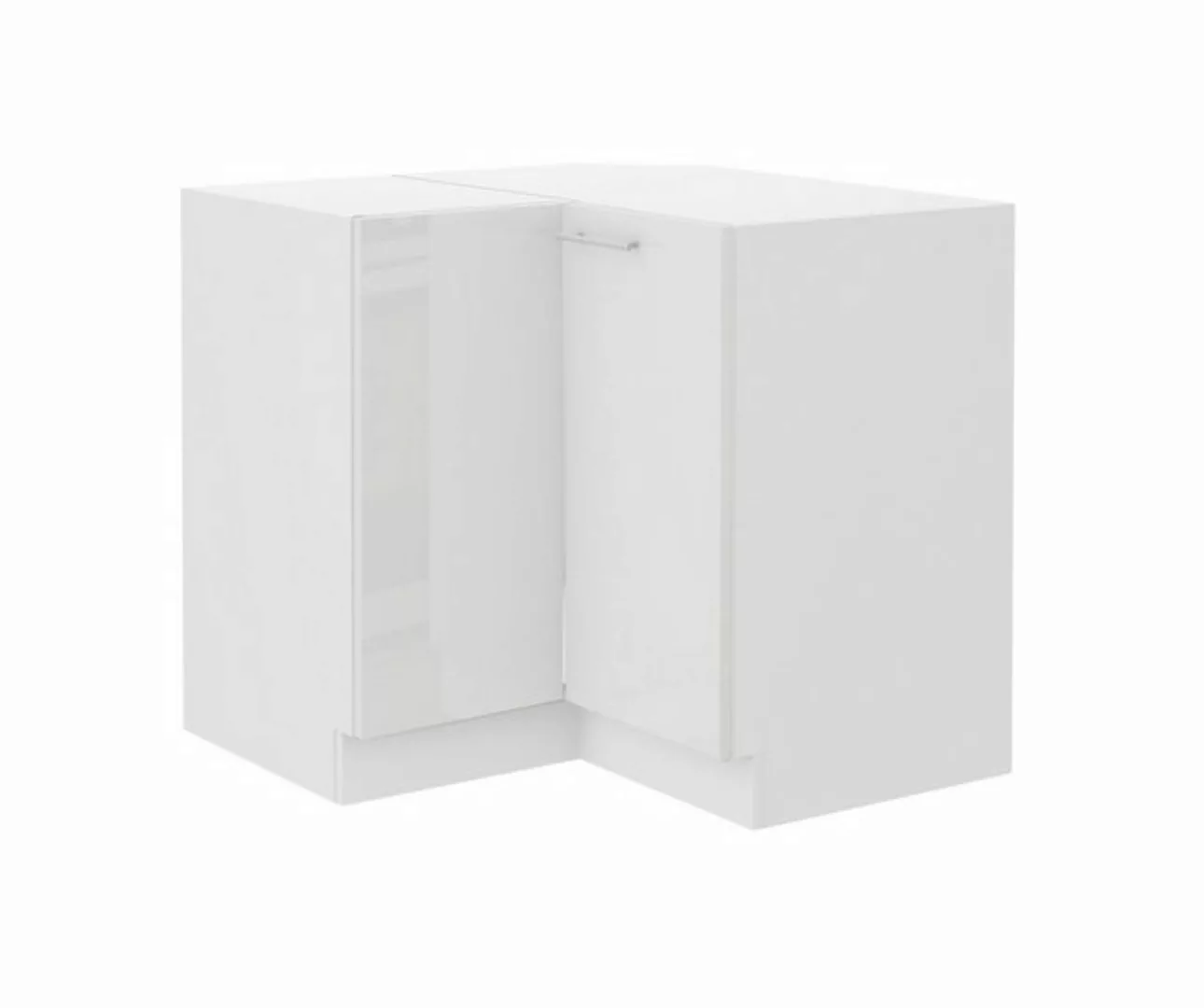 Küchen-Preisbombe Eckunterschrank 90x90 Küche Lara Weiß Hochglanz + Weiß ma günstig online kaufen