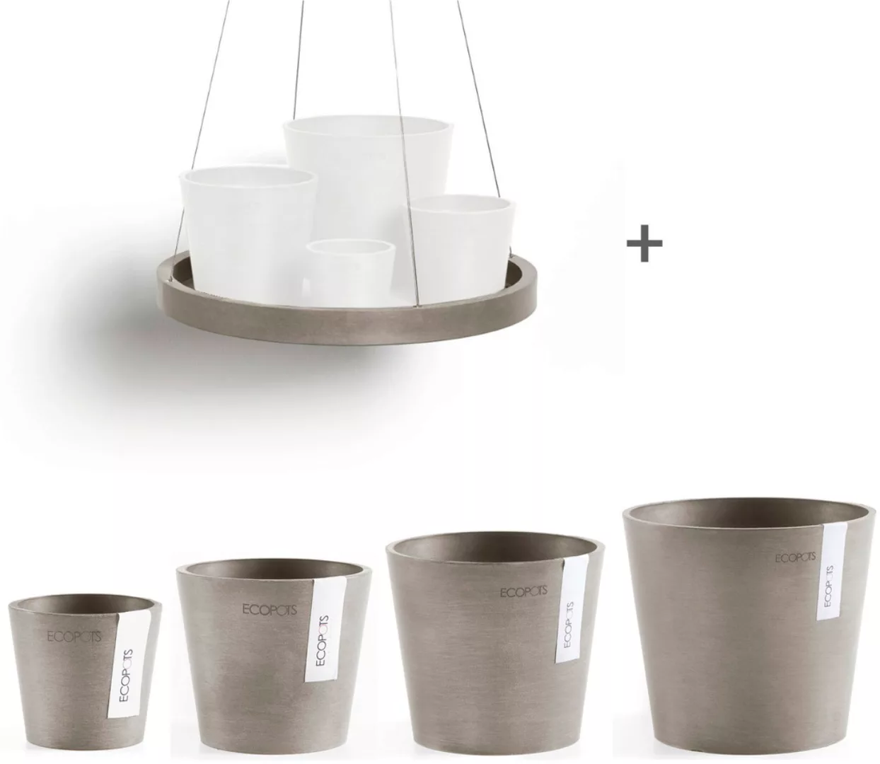 ECOPOTS Blumentopf "Amsterdam Mini", (Set, 4 St.), verschiedene Größen mit günstig online kaufen