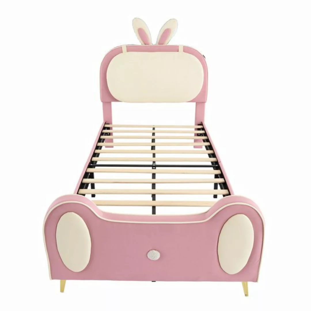 REDOM Kinderbett Doppelbett Funktionsbett Polsterbett (Kaninchen Kopfteil, günstig online kaufen