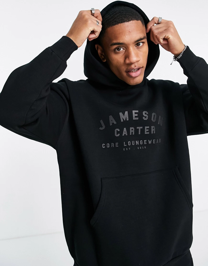 Jameson Carter – Cody – Kapuzenpullover in Schwarz günstig online kaufen