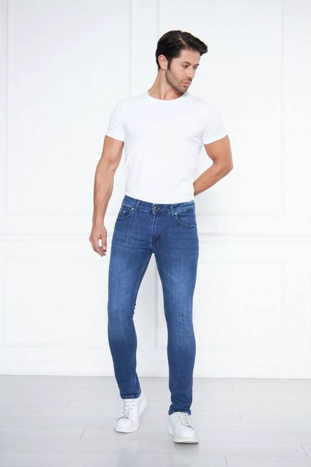Bruno Barella Slim-fit-Jeans Denim Jeans aus OCS100 zertifizierter Bio Baum günstig online kaufen