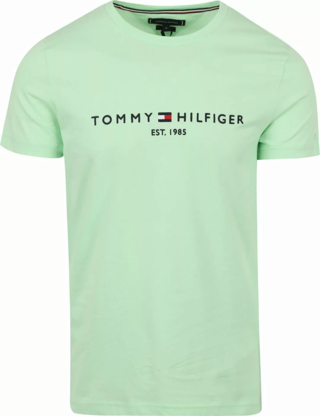 Tommy Hilfiger T-Shirt mit Logo Hellgrün - Größe S günstig online kaufen