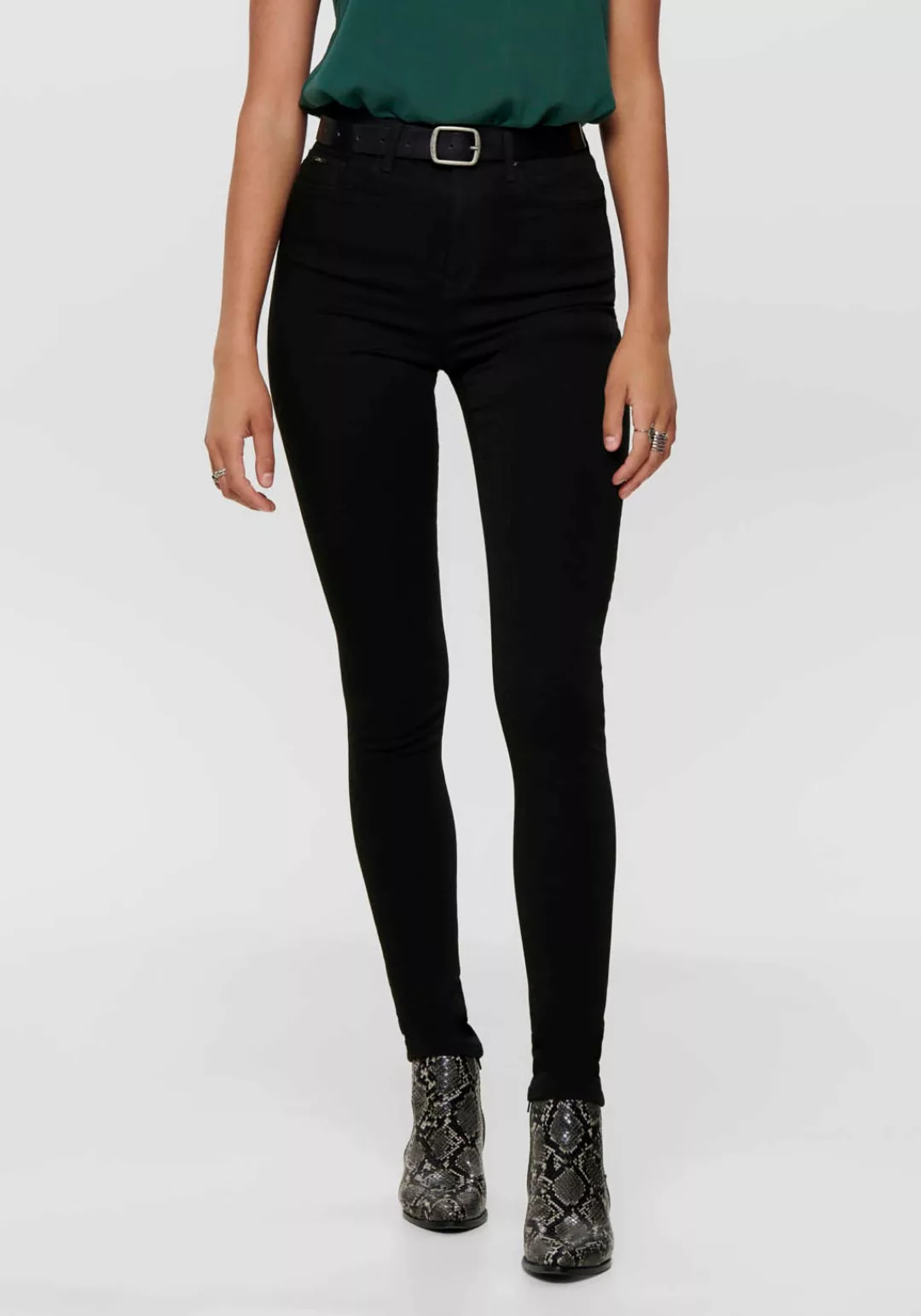 Only Damen Jeans ONLFOREVER SOO796C - Skinny Fit - Schwarz - Black Denim günstig online kaufen