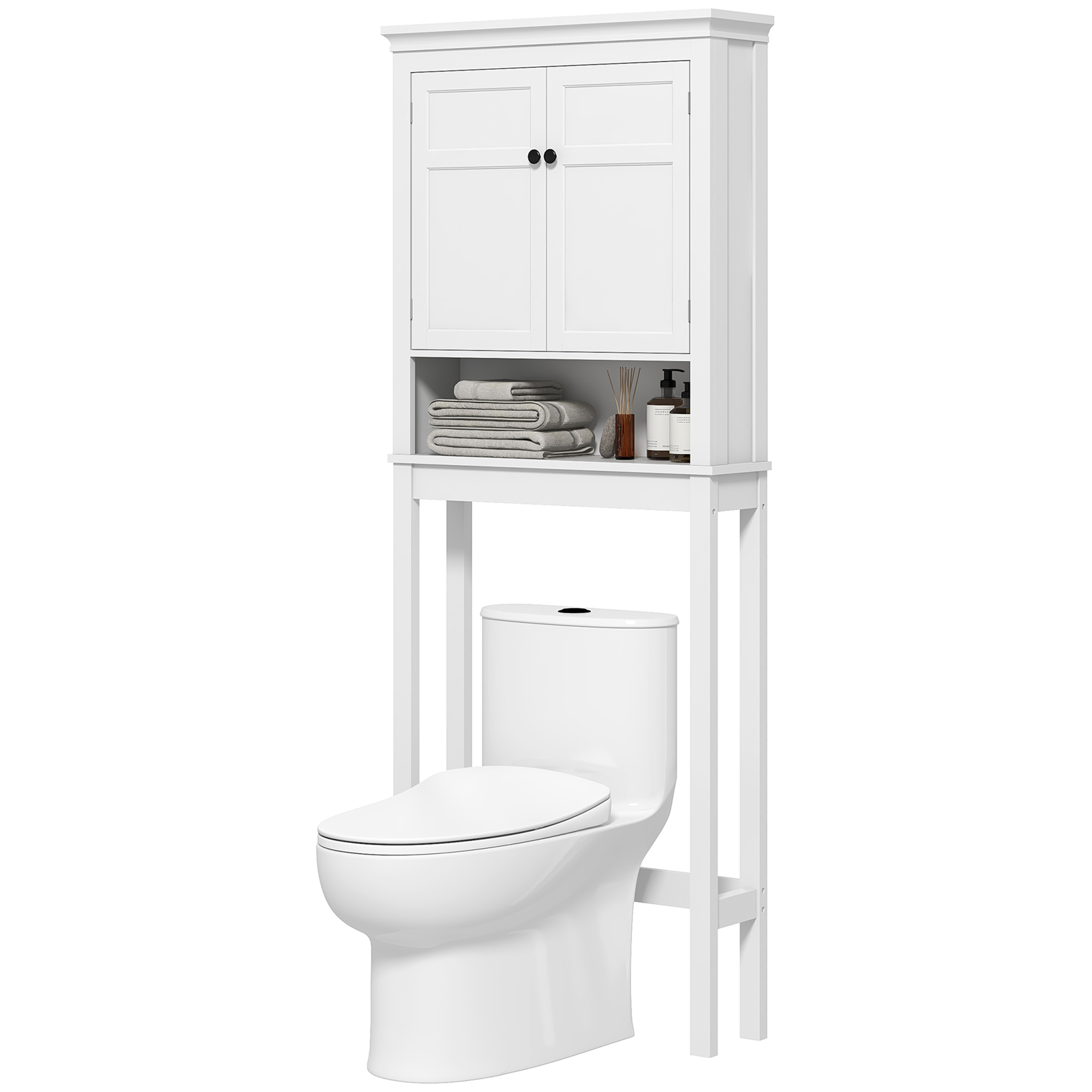 HOMCOM WC-Regal über der Toilette Waschmaschinenmöbel Badezimmermöbel mit F günstig online kaufen