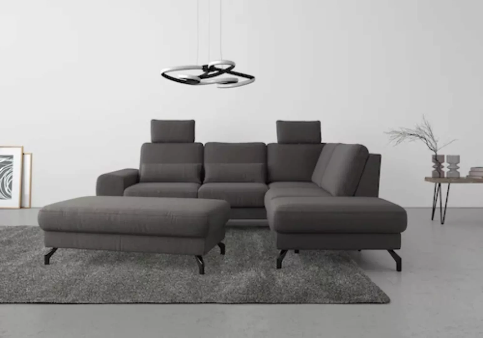 sit&more Ecksofa "Cinturo L-Form", inklusive Sitztiefenverstellung und Fede günstig online kaufen