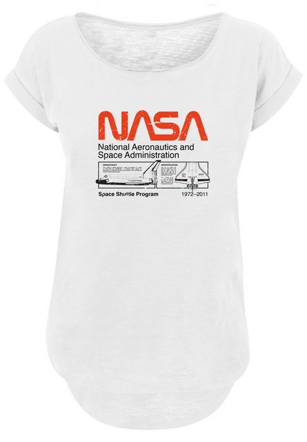 F4NT4STIC T-Shirt "Long Cut T-Shirt NASA Classic Space Shuttle White", Dame günstig online kaufen