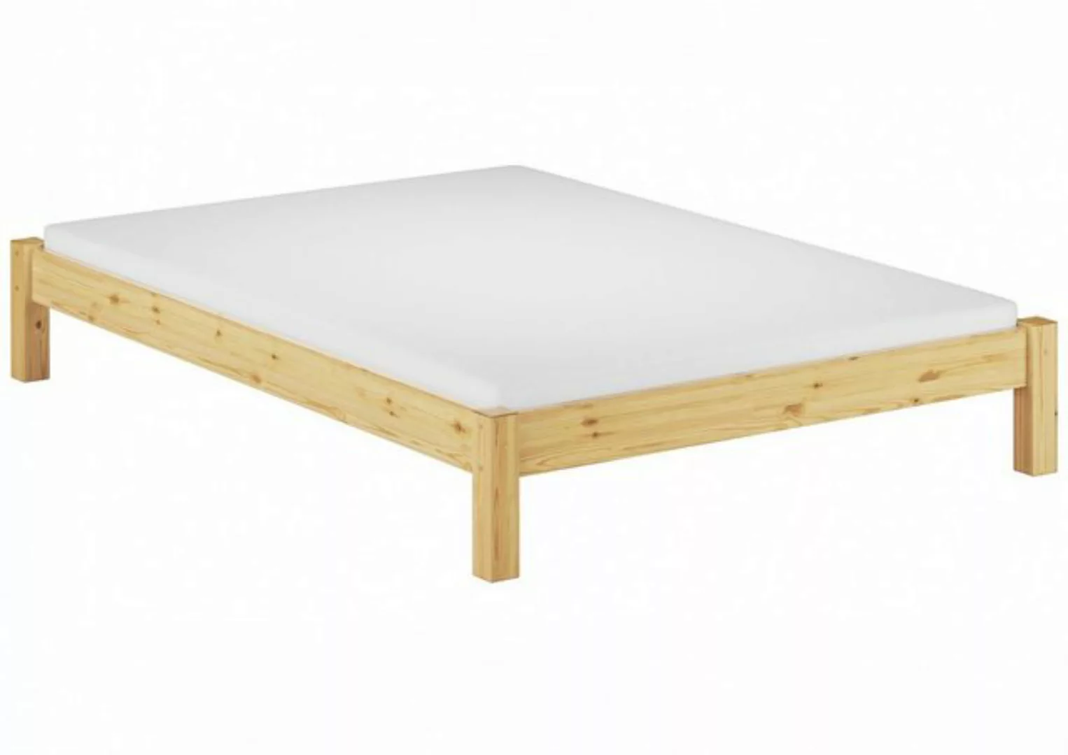 Erst-Holz® Jugendbett massiv breit 120x200 mit Rost und Matratze natur Gr. günstig online kaufen