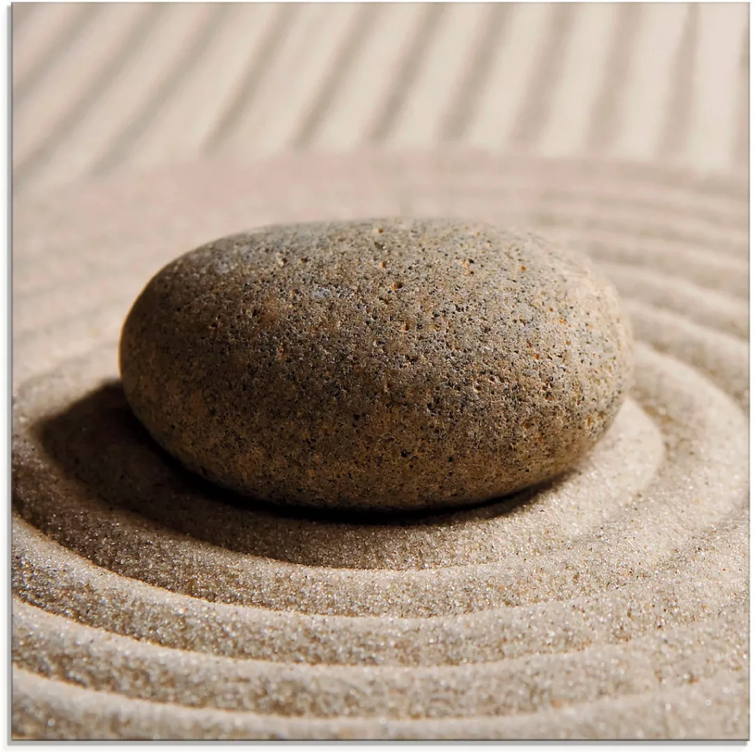 Artland Glasbild "Mini Zen Garten - Sand", Zen, (1 St.), in verschiedenen G günstig online kaufen
