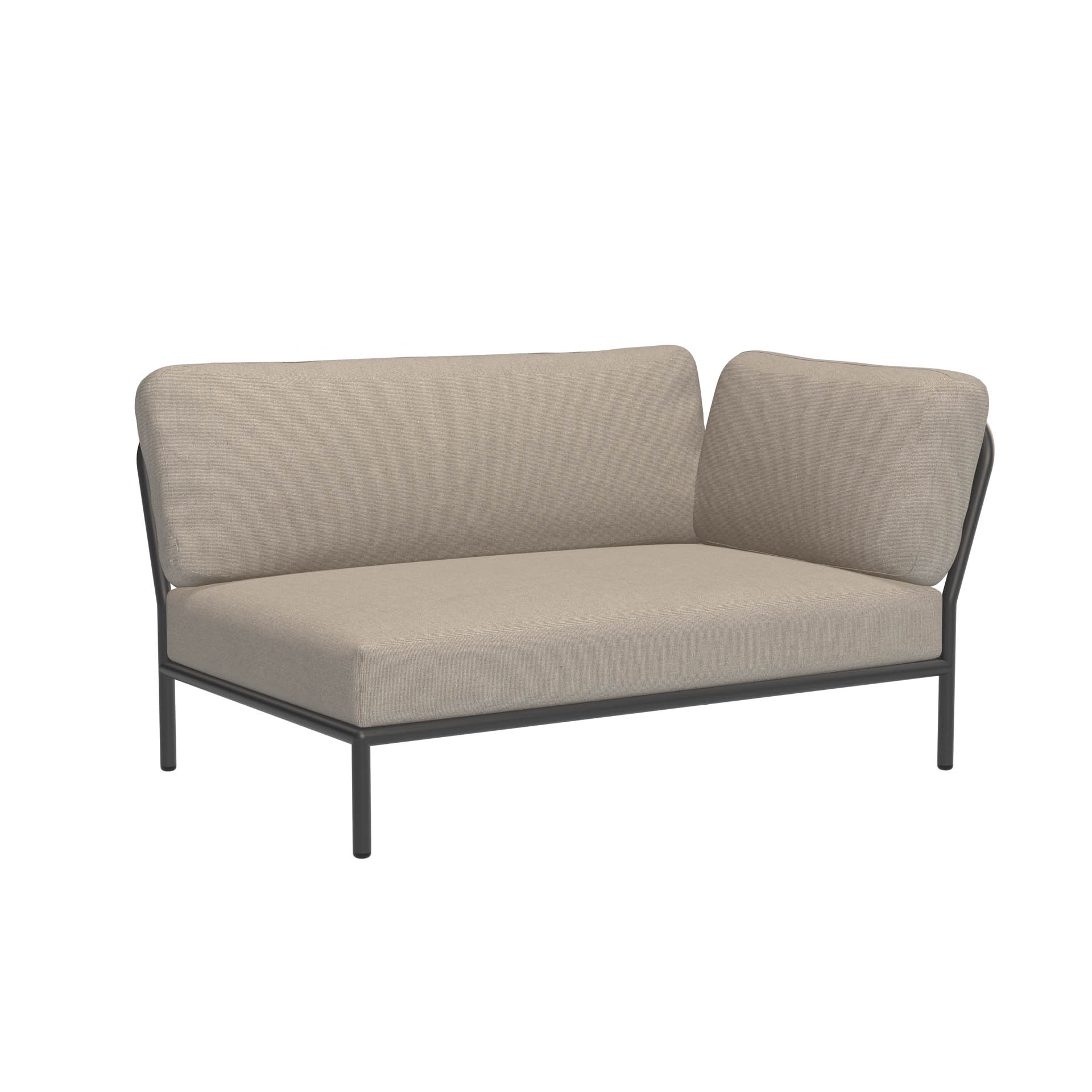 LEVEL Outdoor Sofa Lounge-Modul 2 Asche Dunkelgrau Rechts günstig online kaufen