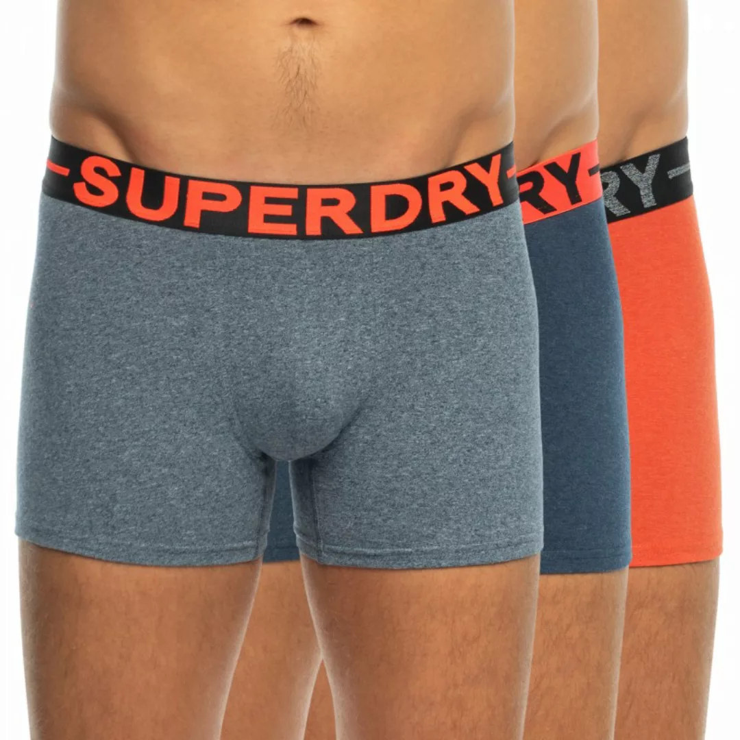 Superdry 3-er Set Boxer Briefs Blau & Orange günstig online kaufen