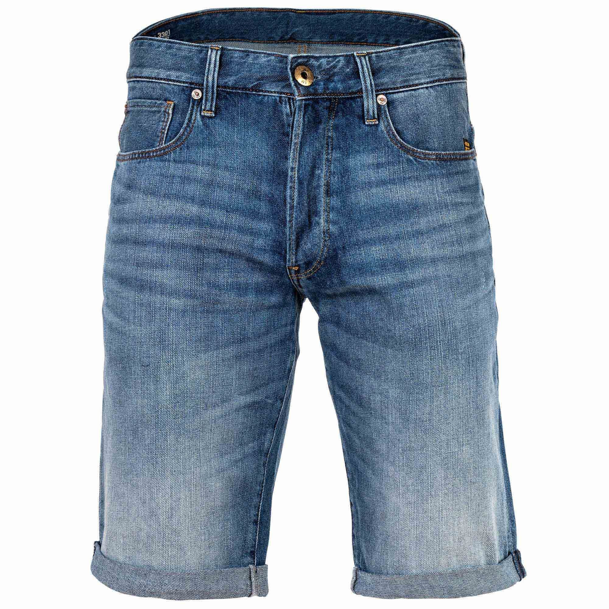 G-Star Herren Shorts 3301 1/2-Length - Blau - Medium Aged günstig online kaufen