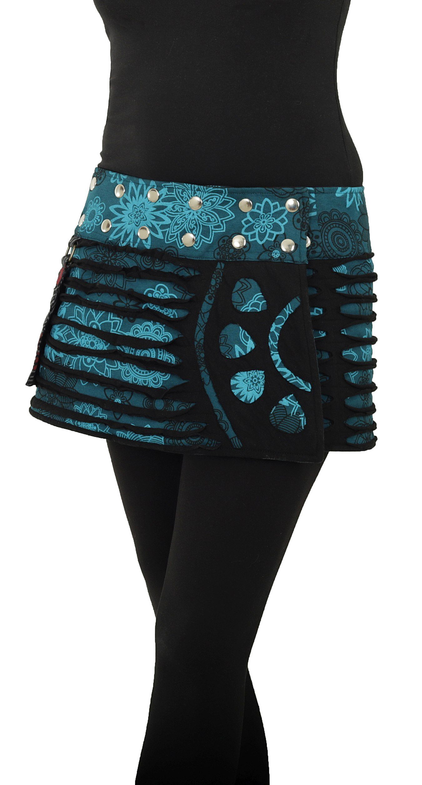 PUREWONDER Wickelrock Damen Rock mit Patchwork günstig online kaufen