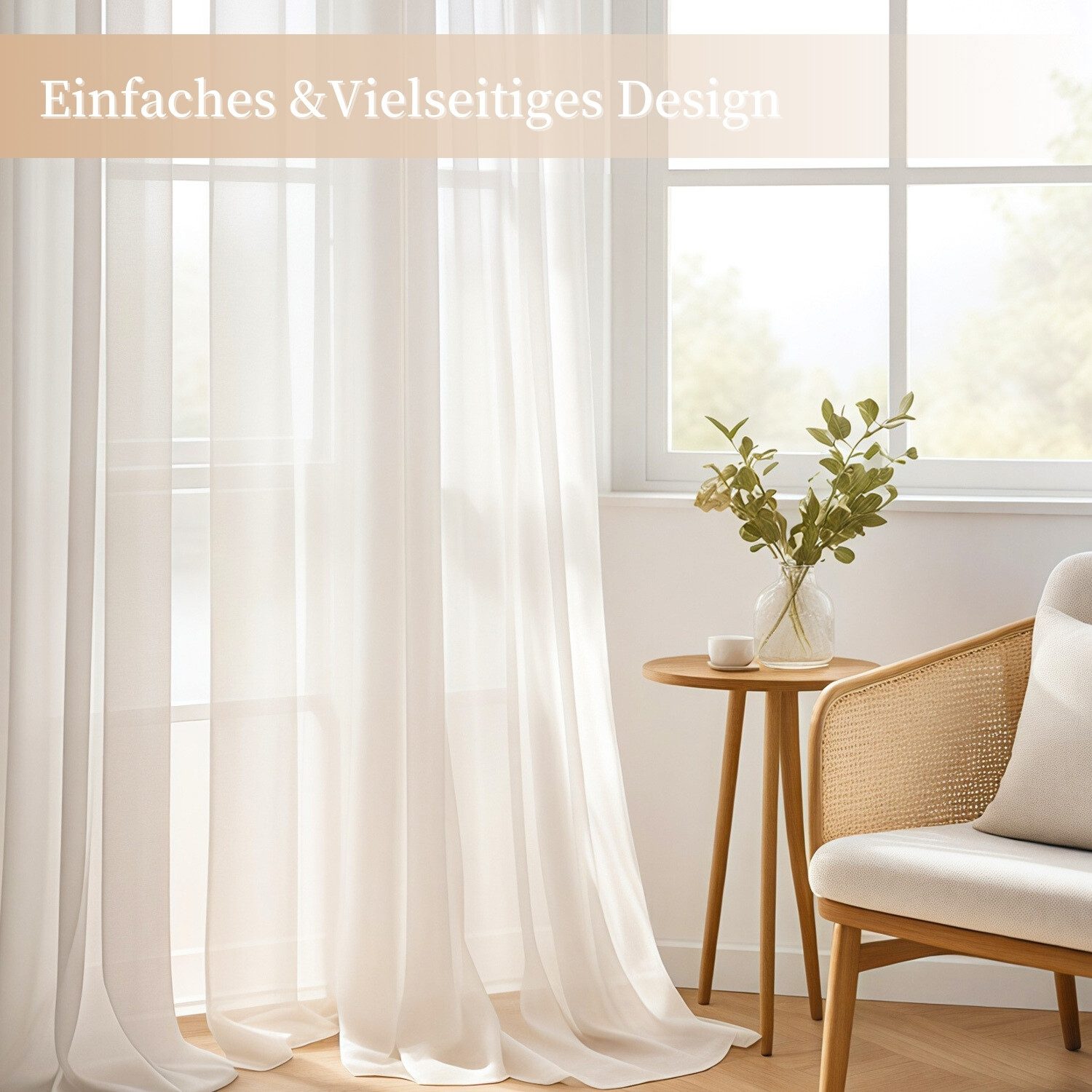 Simloveve Gardine klassische Vorhänge gardine weiß, günstig online kaufen