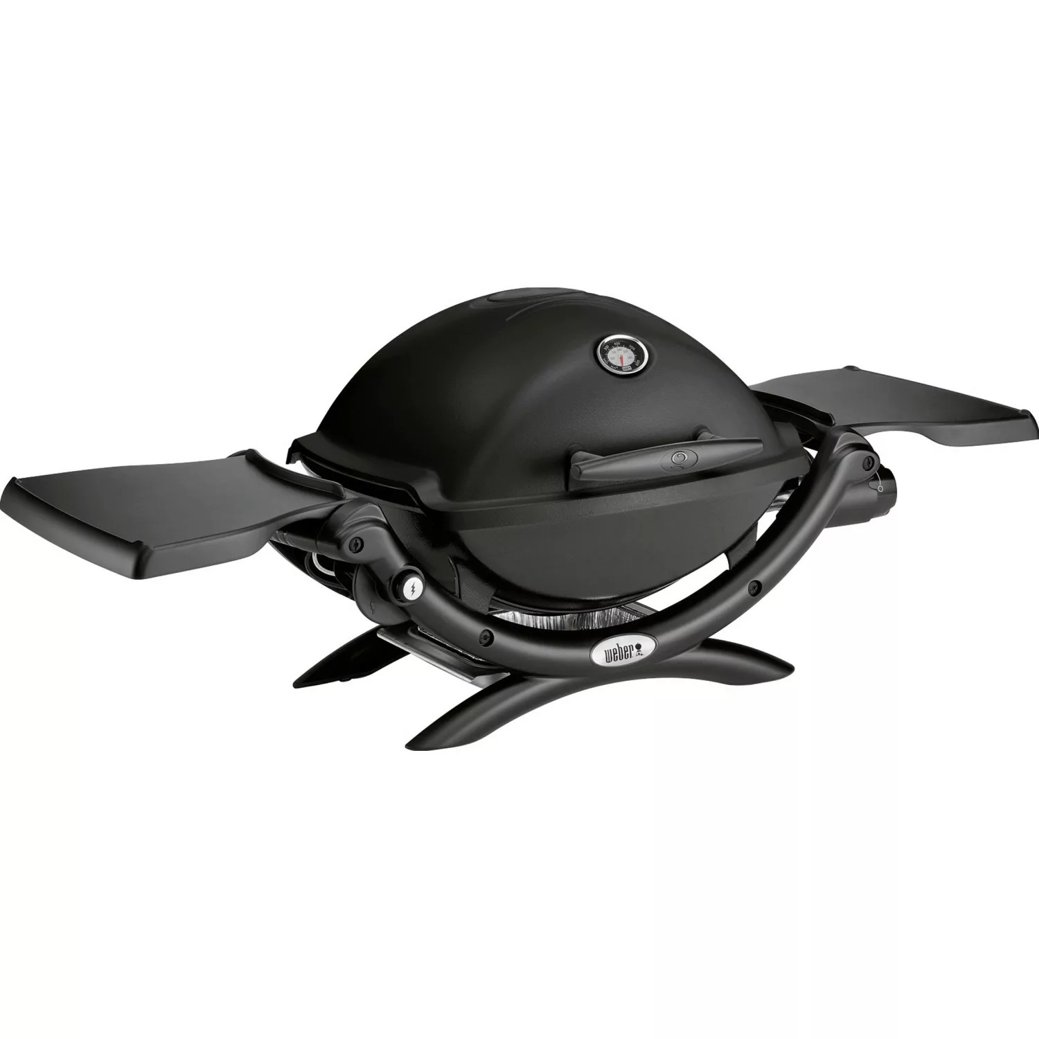 Weber Tisch-Gasgrill Q 1200 mit 1 Brenner & Deckelthermometer Schwarz günstig online kaufen