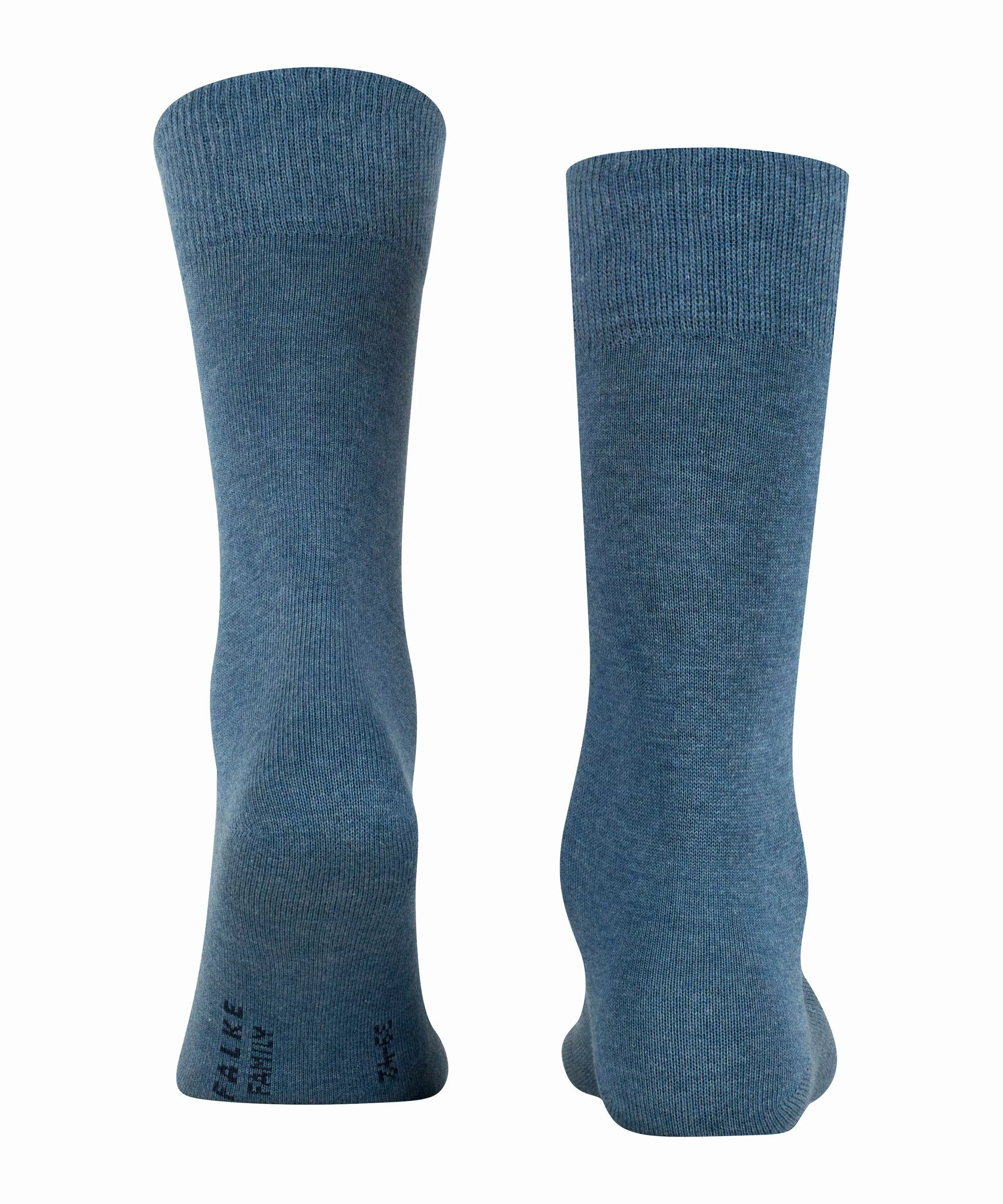 FALKE Family Herren Socken, 47-50, Blau, Uni, Baumwolle, 14657-666004 günstig online kaufen