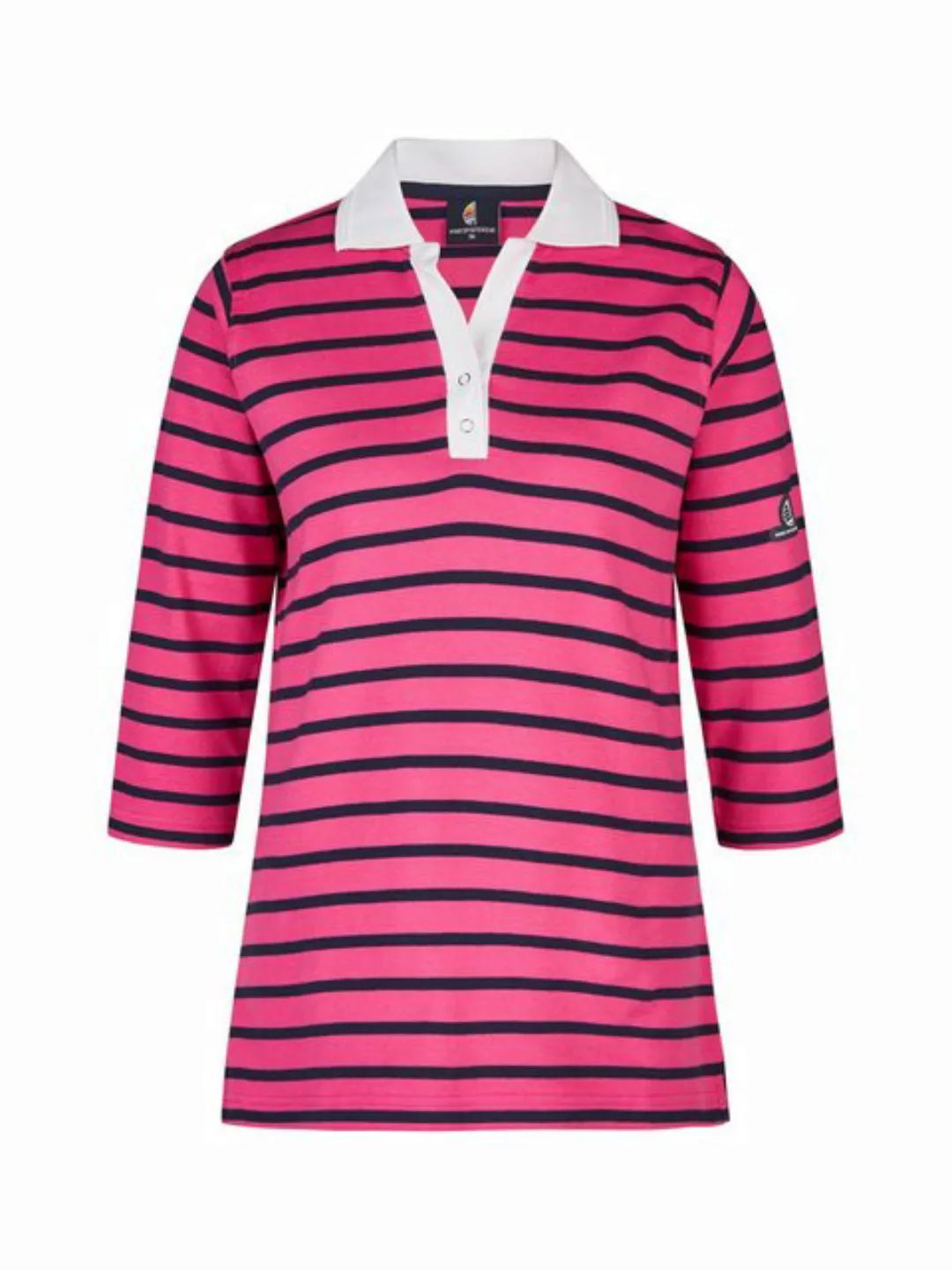 Wind sportswear T-Shirt Damen 3/4 T- Shirt mit Kragen modisch, gestreift günstig online kaufen