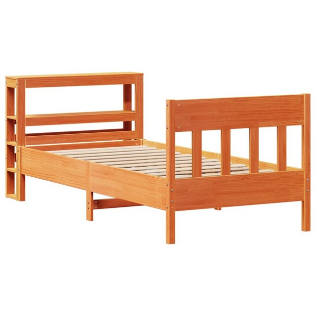 vidaXL Bett, Massivholzbett ohne Matratze Wachsbraun 75x190 cm Kiefernholz günstig online kaufen