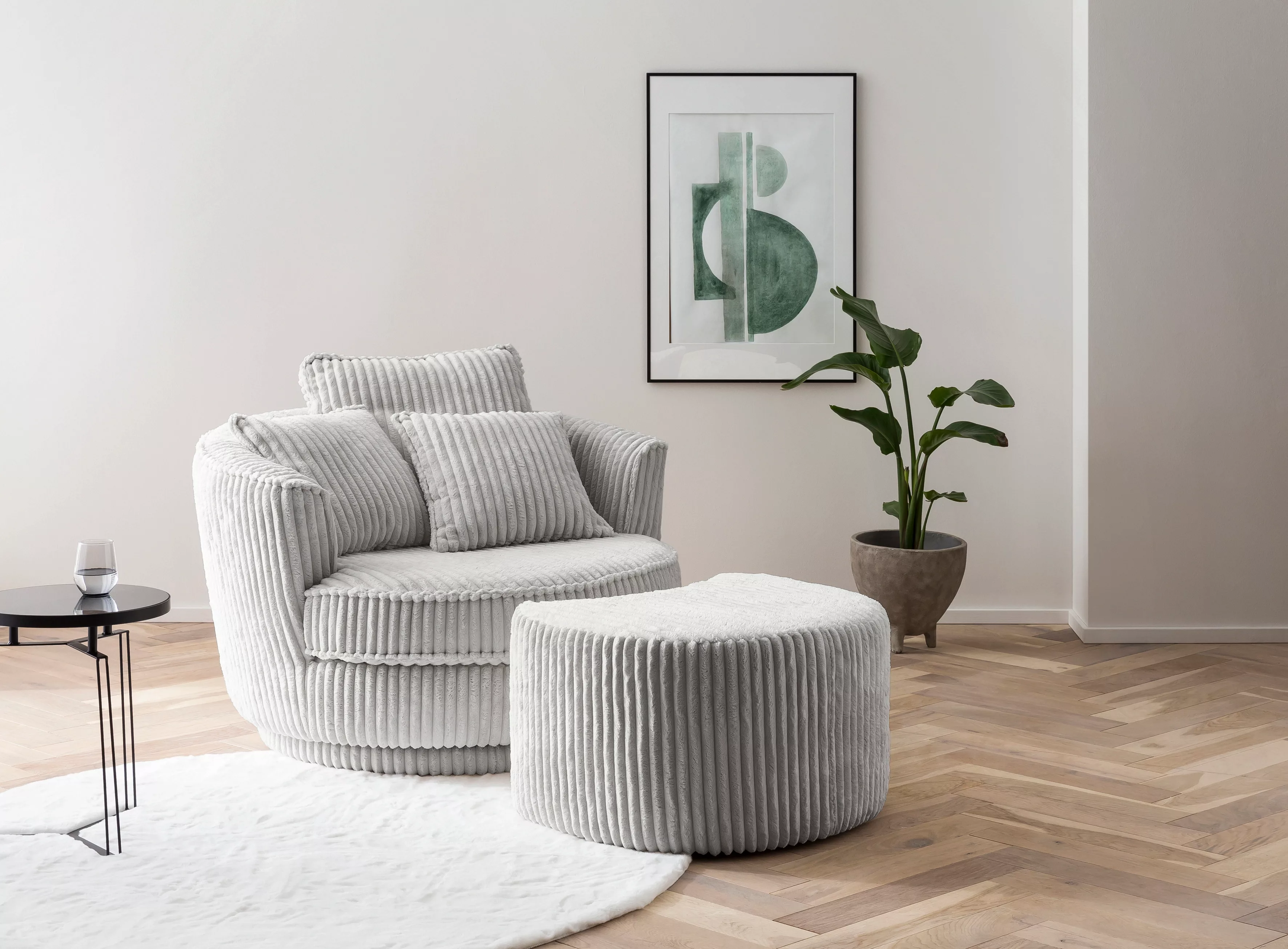 Leonique Drehsessel "MAISIE, Love Seat XXL Lese-Sessel, Big-Sessel mit Hock günstig online kaufen