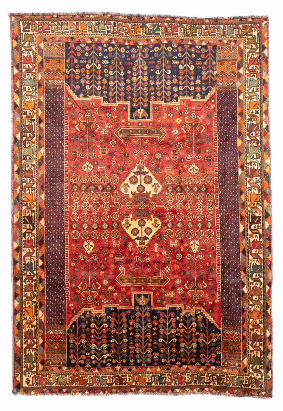 morgenland Wollteppich »Shiraz Medaillon Rosso 283 x 185 cm«, rechteckig, U günstig online kaufen