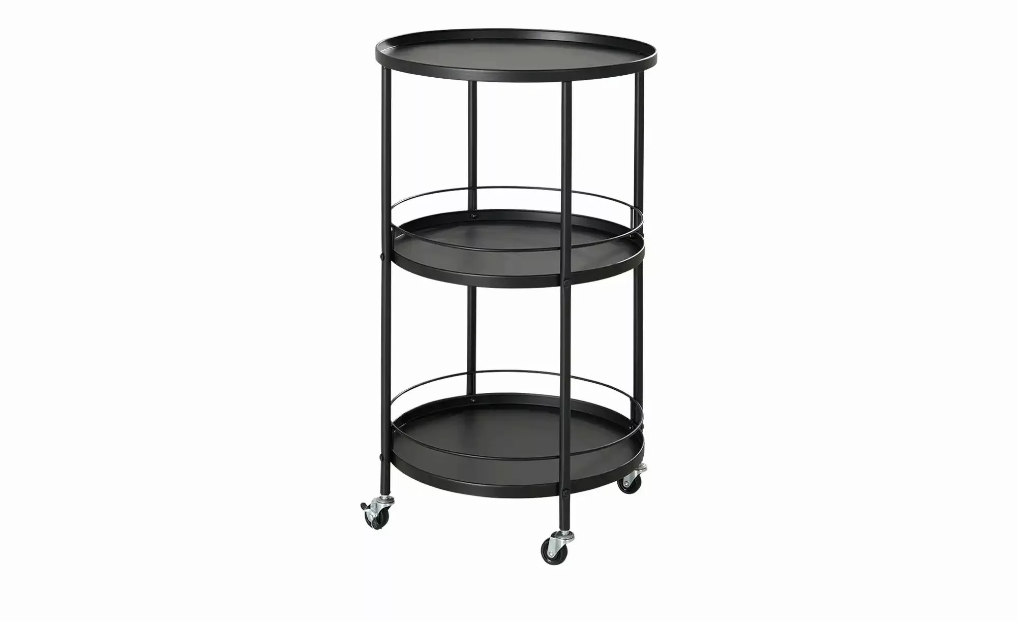 Servierwagen   Hasborn  ¦ schwarz ¦ Maße (cm): H: 75  Ø: 45 Tische > Servie günstig online kaufen