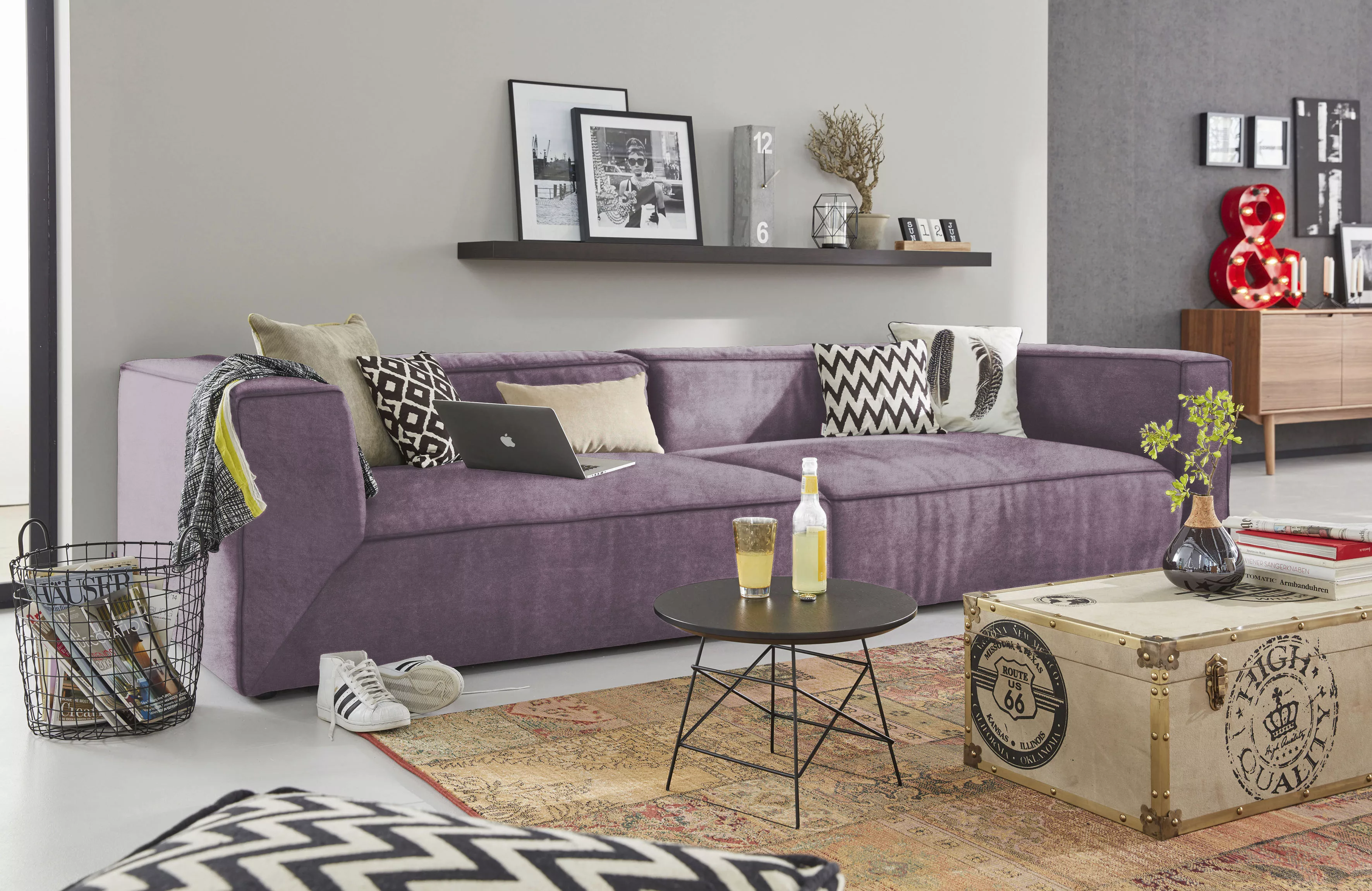 TOM TAILOR HOME Big-Sofa "BIG CUBE", in 2 Breiten, wahlweise mit Sitztiefen günstig online kaufen