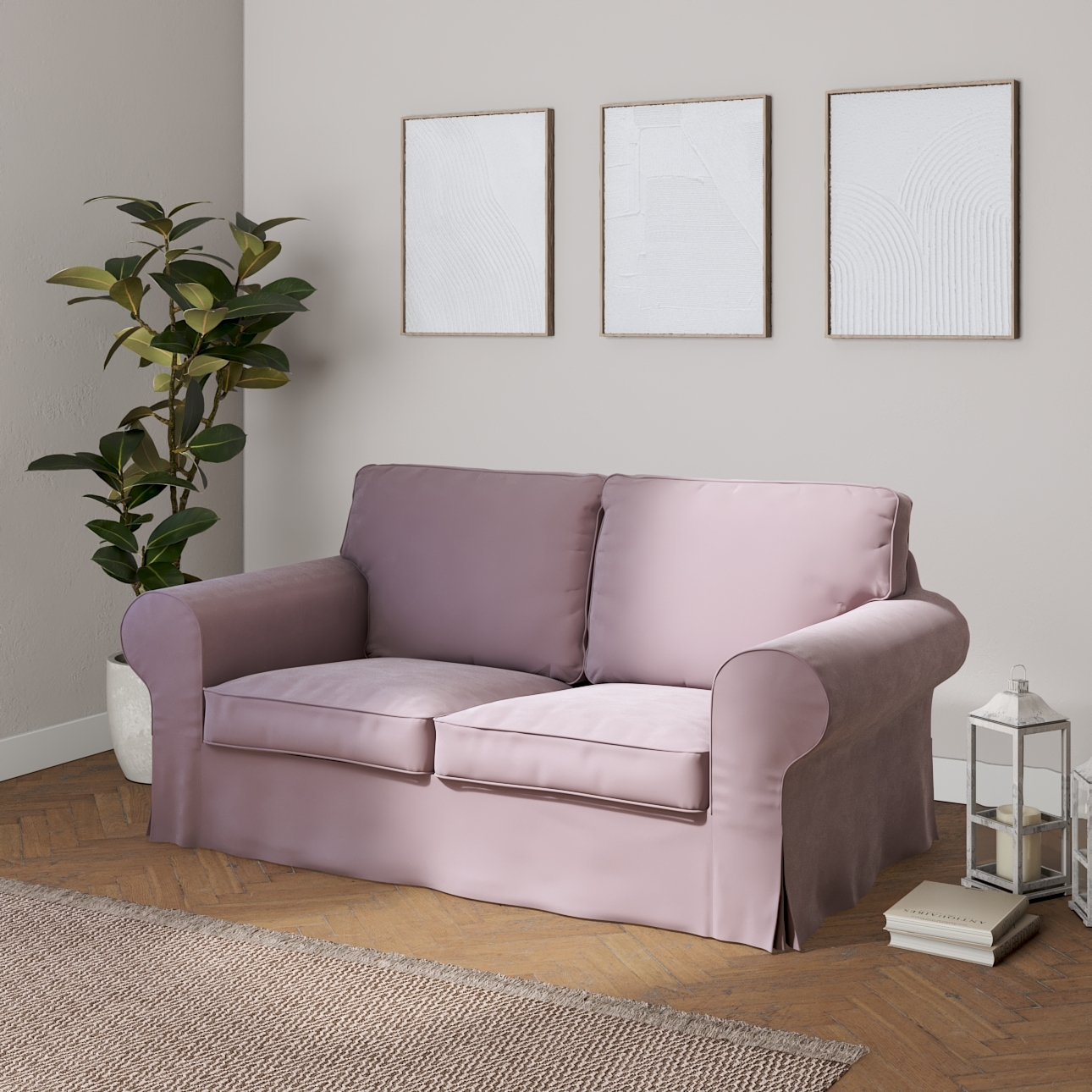 Bezug für Ektorp 2-Sitzer Schlafsofa ALTES Modell, rosa, Sofabezug Ektorp 2 günstig online kaufen