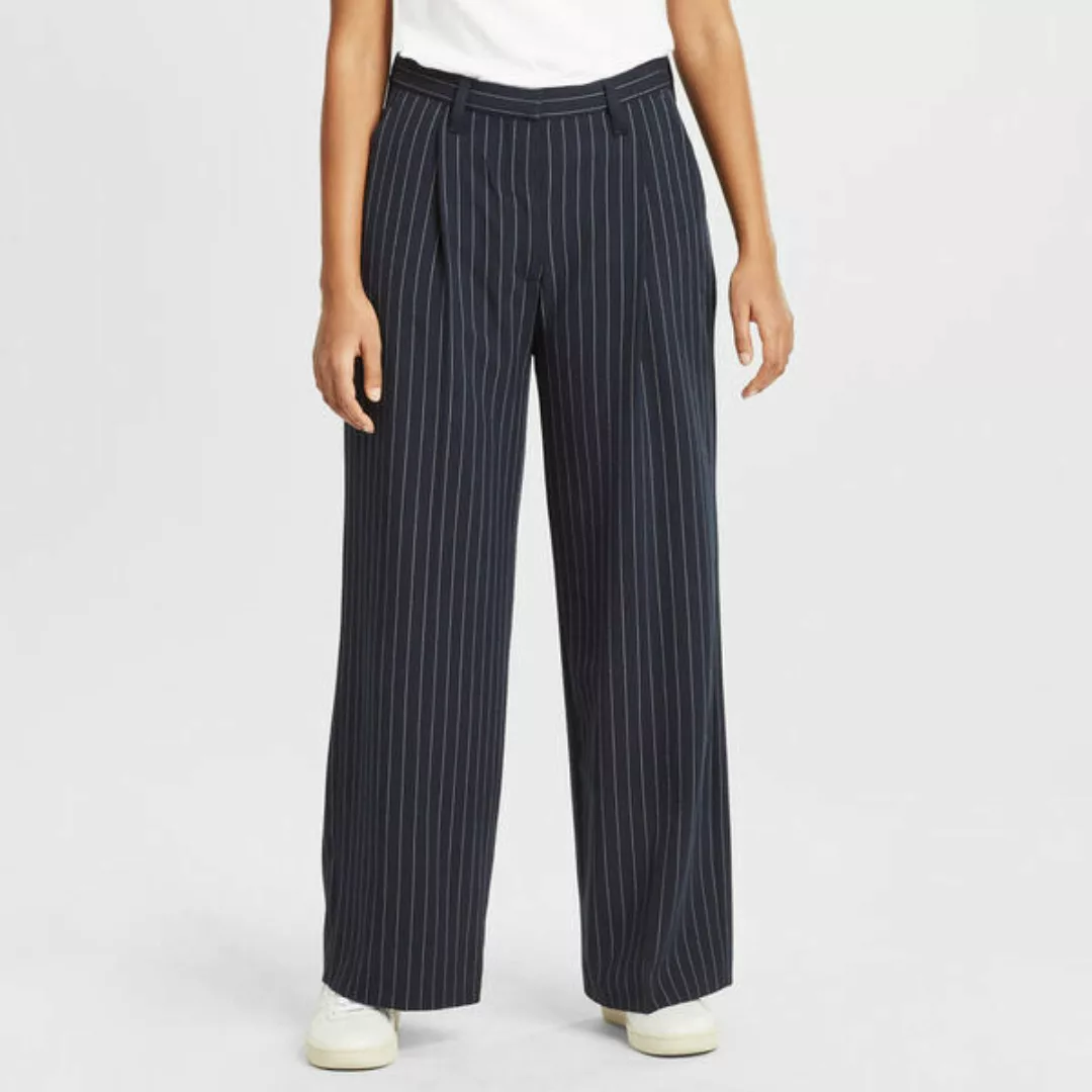 Stoffhose - Posey Pin Strip Wide Pants - Mit Recyceltem Polyester günstig online kaufen