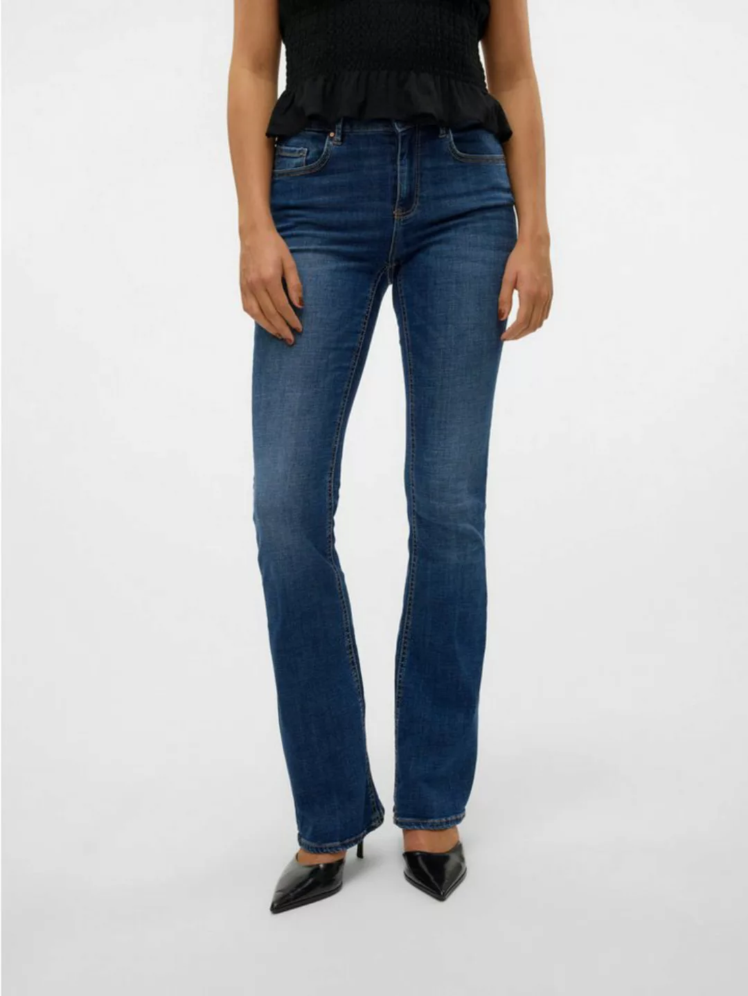 Vero Moda Bootcut-Jeans VMFLASH MR FLARED JEANS LI3110 GA NOOS günstig online kaufen