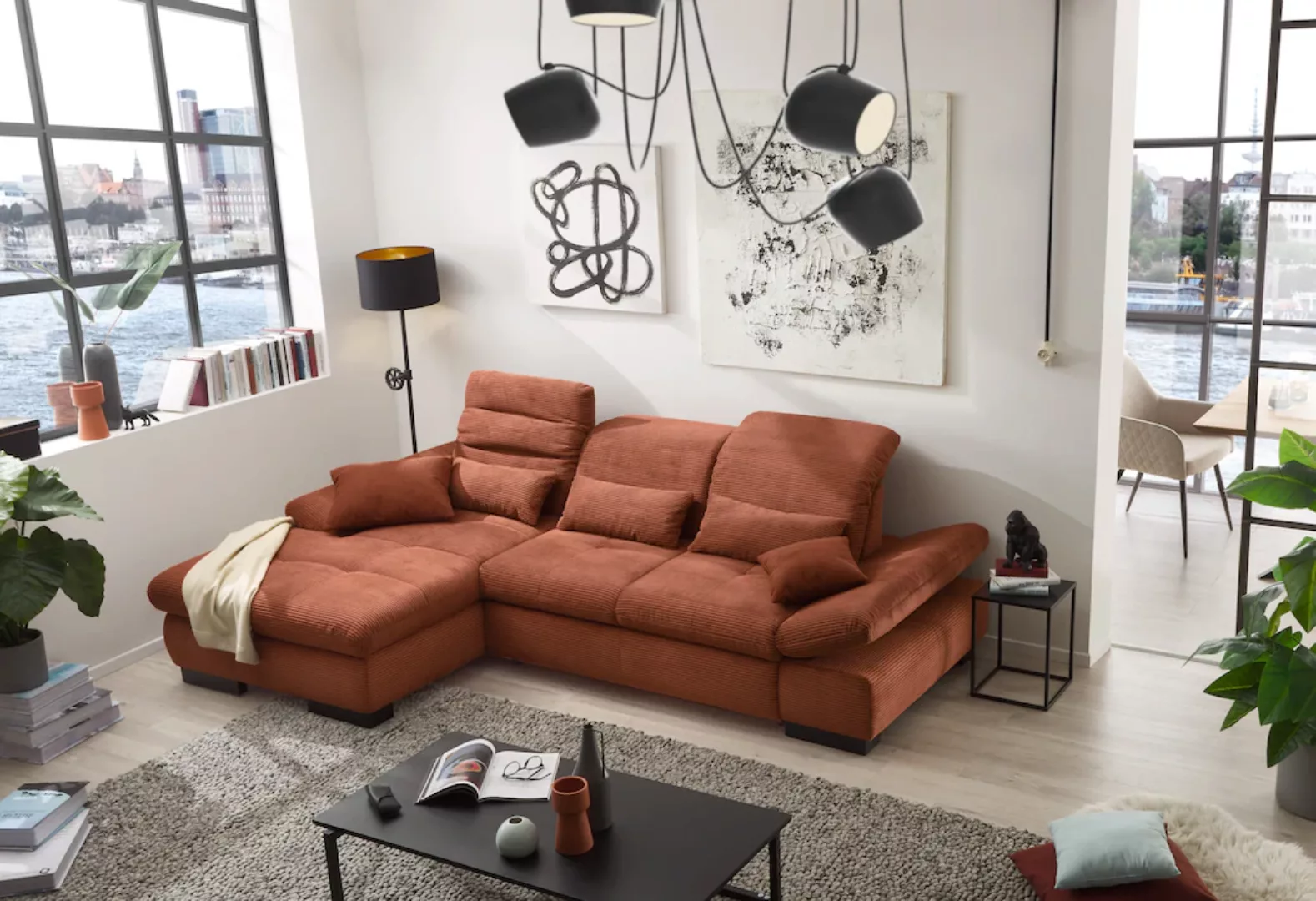 set one by Musterring Ecksofa "SO4100 V", mit verstellbaren Kopfteilen, wah günstig online kaufen