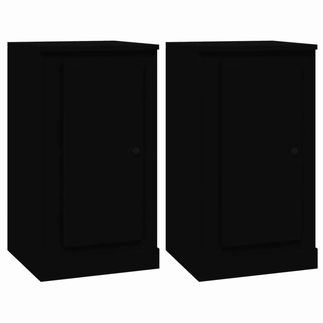 Vidaxl Sideboards 2 Stk. Schwarz 37,5x35,5x67,5 Cm Holzwerkstoff günstig online kaufen