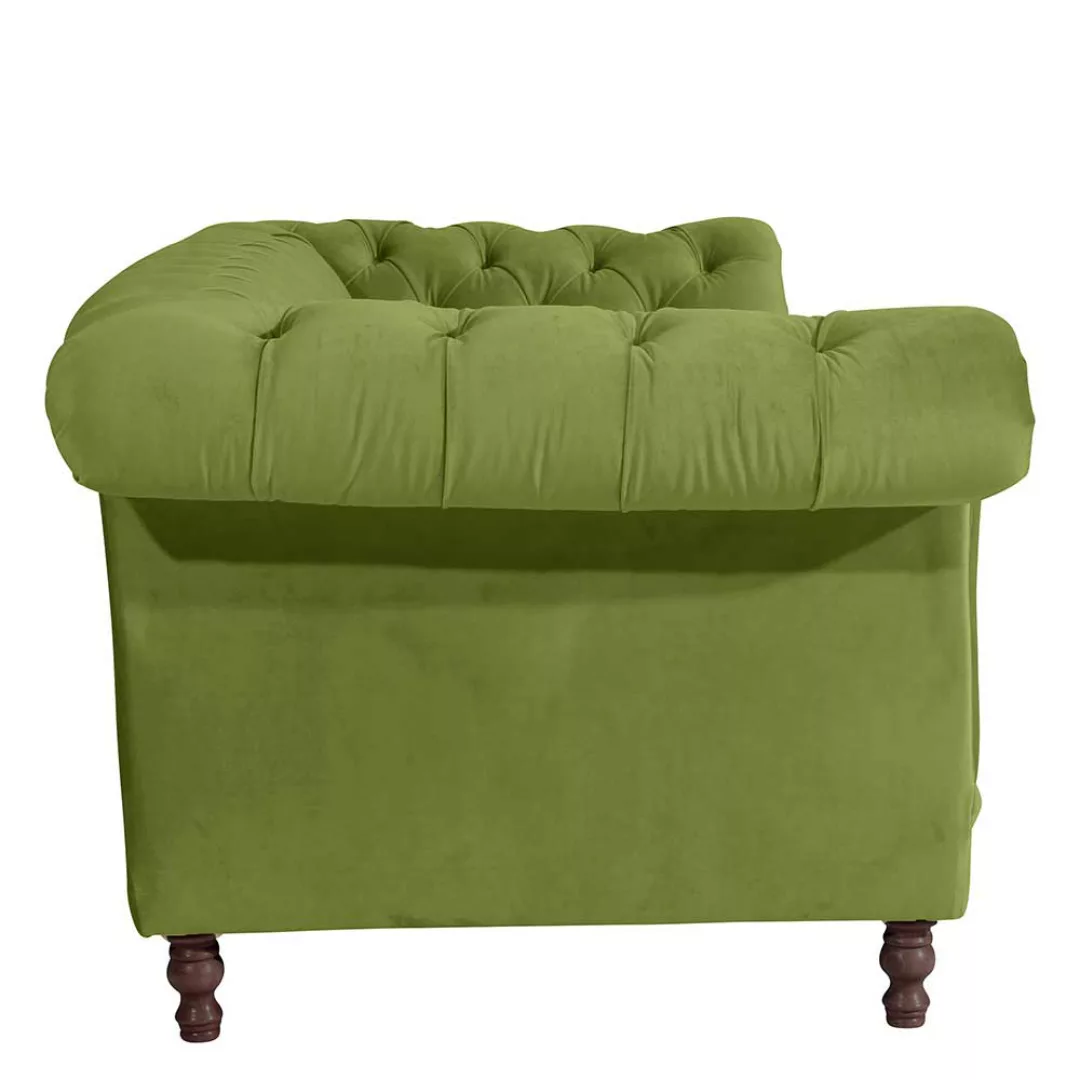 Olivgrünes Samtvelours Sofa im Barockstil 253 cm breit günstig online kaufen