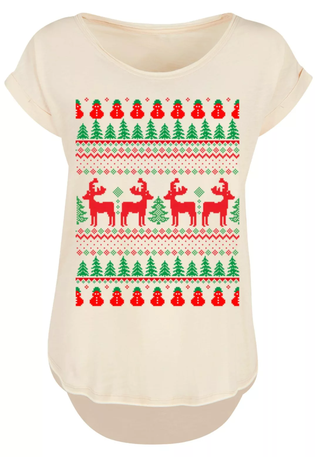 F4NT4STIC T-Shirt "Christmas Reindeers Weihnachten Muster", Print günstig online kaufen