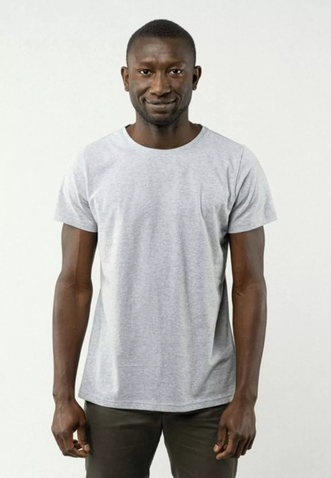 Herren T-shirt In Melange-farben - Fairtrade & Gots Zertifiziert günstig online kaufen