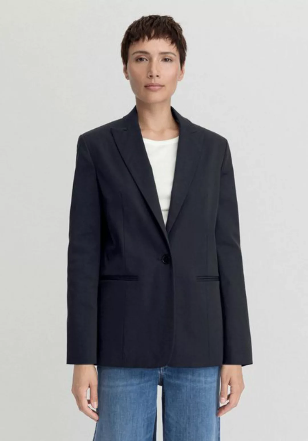 Hessnatur Longblazer Relaxed aus TENCEL™ Lyocell mit Bio-Baumwolle (1-tlg) günstig online kaufen