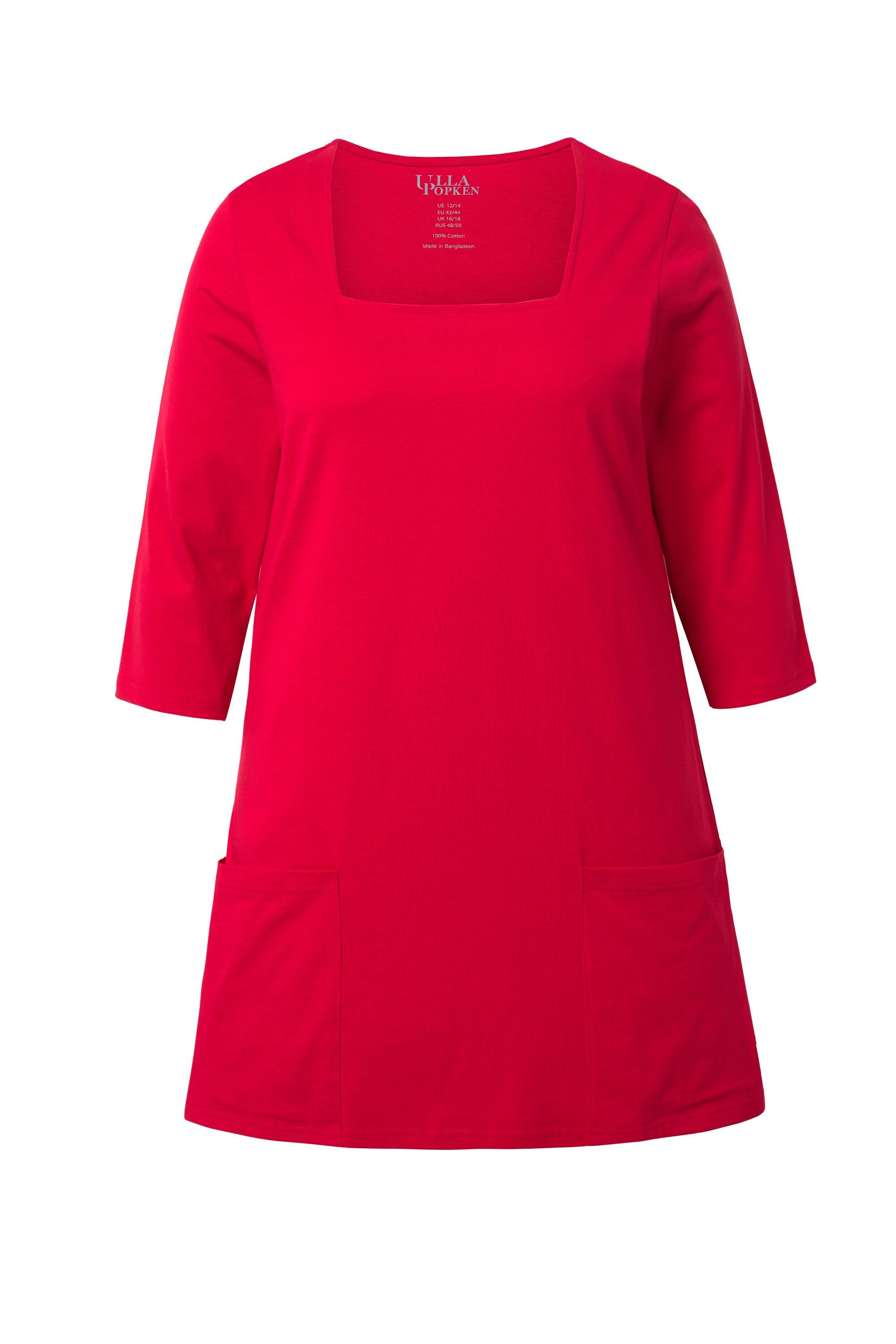 Ulla Popken Longshirt Longshirt Taschen A-Linie günstig online kaufen