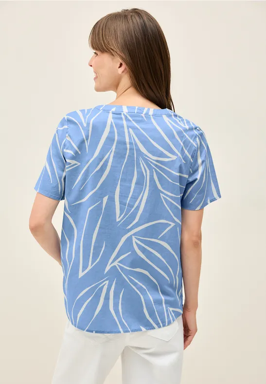 Gemusterte Baumwollbluse günstig online kaufen