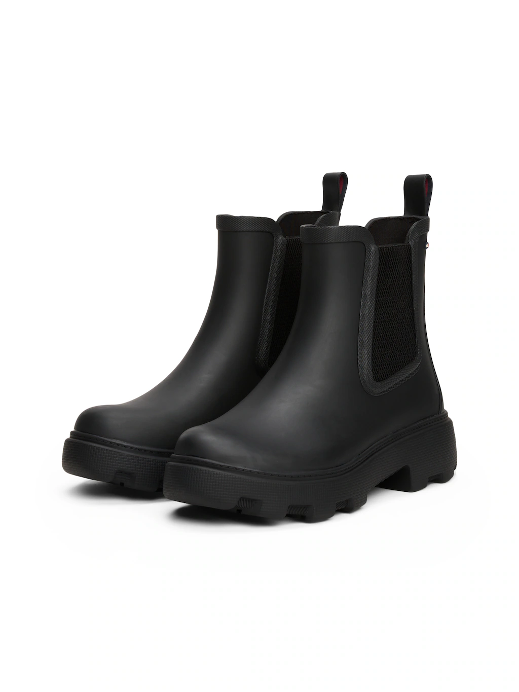 Tommy Hilfiger Chelseaboots "RUBBER FLAG CLEATED RAINBOOT", Blockabsatz, Sc günstig online kaufen