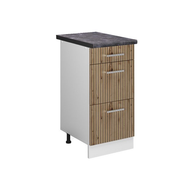 Vicco Spülenunterschrank R-Line, Artisan-Eiche/Weiß, 80 cm, AP Anthrazit günstig online kaufen