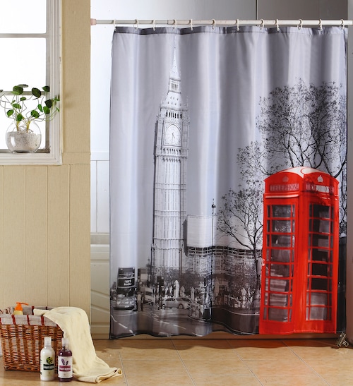 MSV Duschvorhang "LONDON", Höhe 200 cm günstig online kaufen