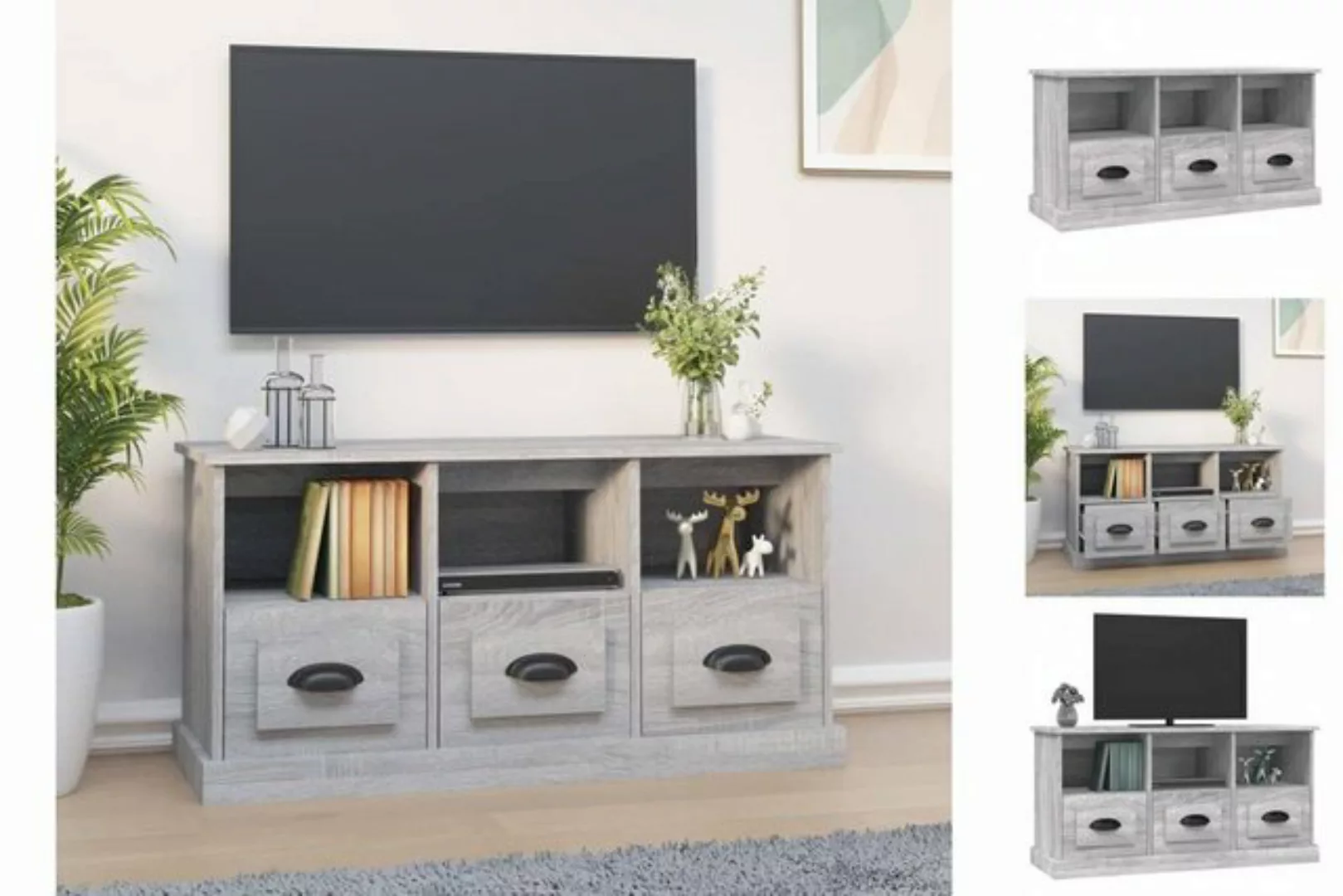 vidaXL TV-Schrank TV-Schrank Grau Sonoma 100x35x50 cm Holzwerkstoff günstig online kaufen