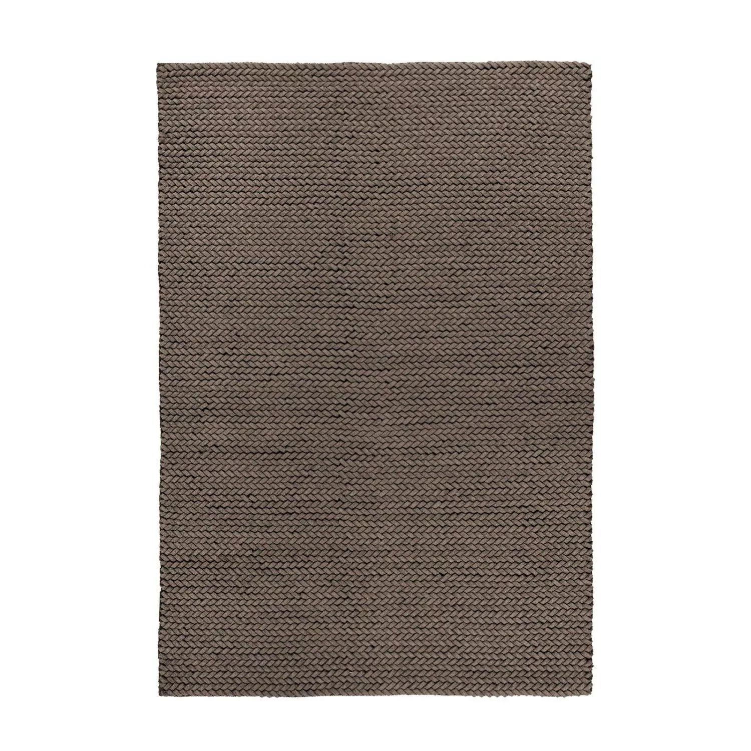 MeGusta Flachflor Teppich Uni Taupe Handgewebt 80 x 150 cm günstig online kaufen