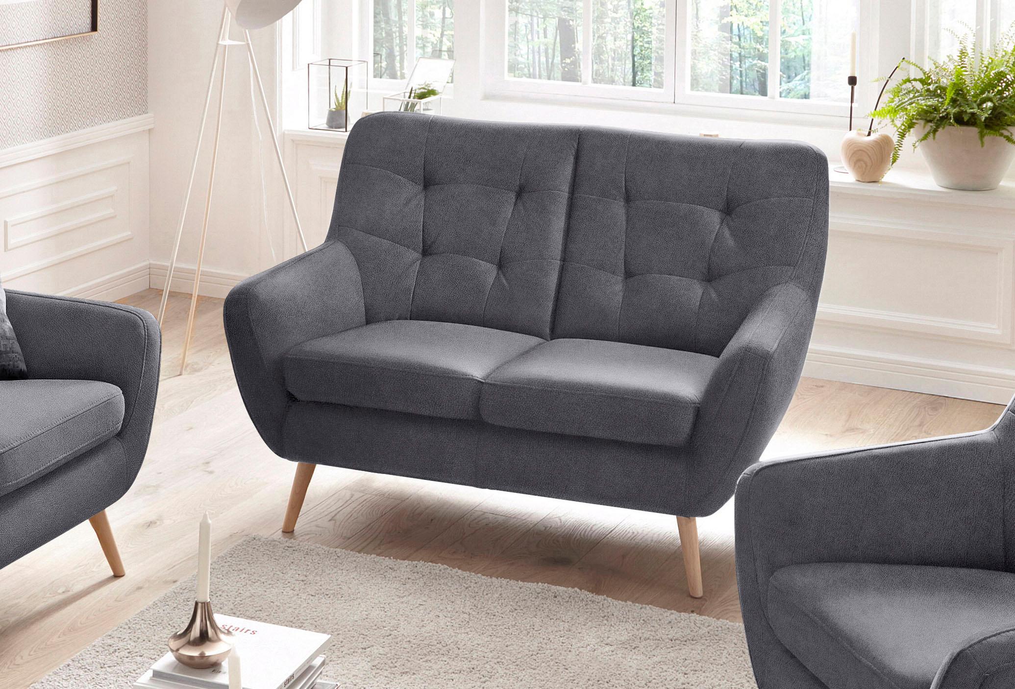 exxpo - sofa fashion 2-Sitzer »Scandi, bequem, aufwendige Rückenpolsterung günstig online kaufen