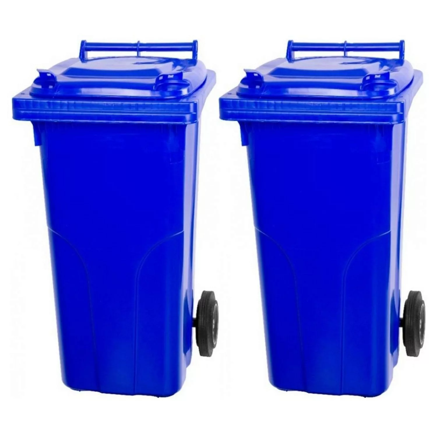 PROREGAL SuperSparSet 2x 2-Rad-Mülltonne Mgb HDPE-Kunststoff 120 Liter Blau günstig online kaufen