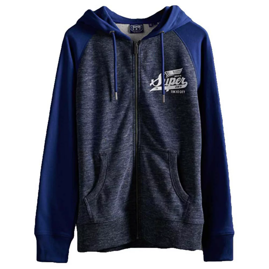 Superdry Speedway Sweatshirt Mit Reißverschluss L Midnight Navy Space Dye günstig online kaufen