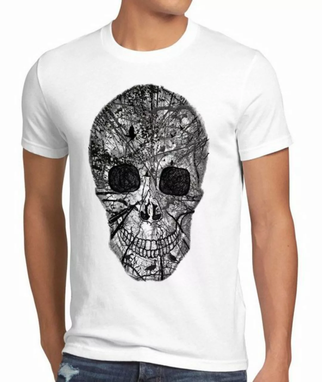 style3 Print-Shirt Herren T-Shirt Skull Totenkopf rocker club biker heavy h günstig online kaufen